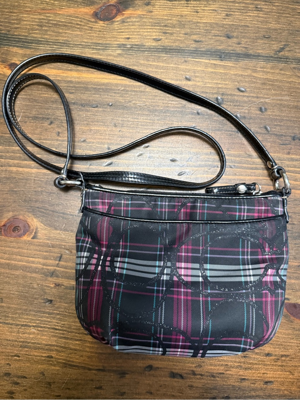 COACH POPPY PLAID TARTAN CROSSBODY
